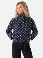 Veste Femme Courte À Pois Cordon De Serrage