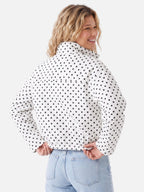 Veste Femme Courte À Pois Cordon De Serrage