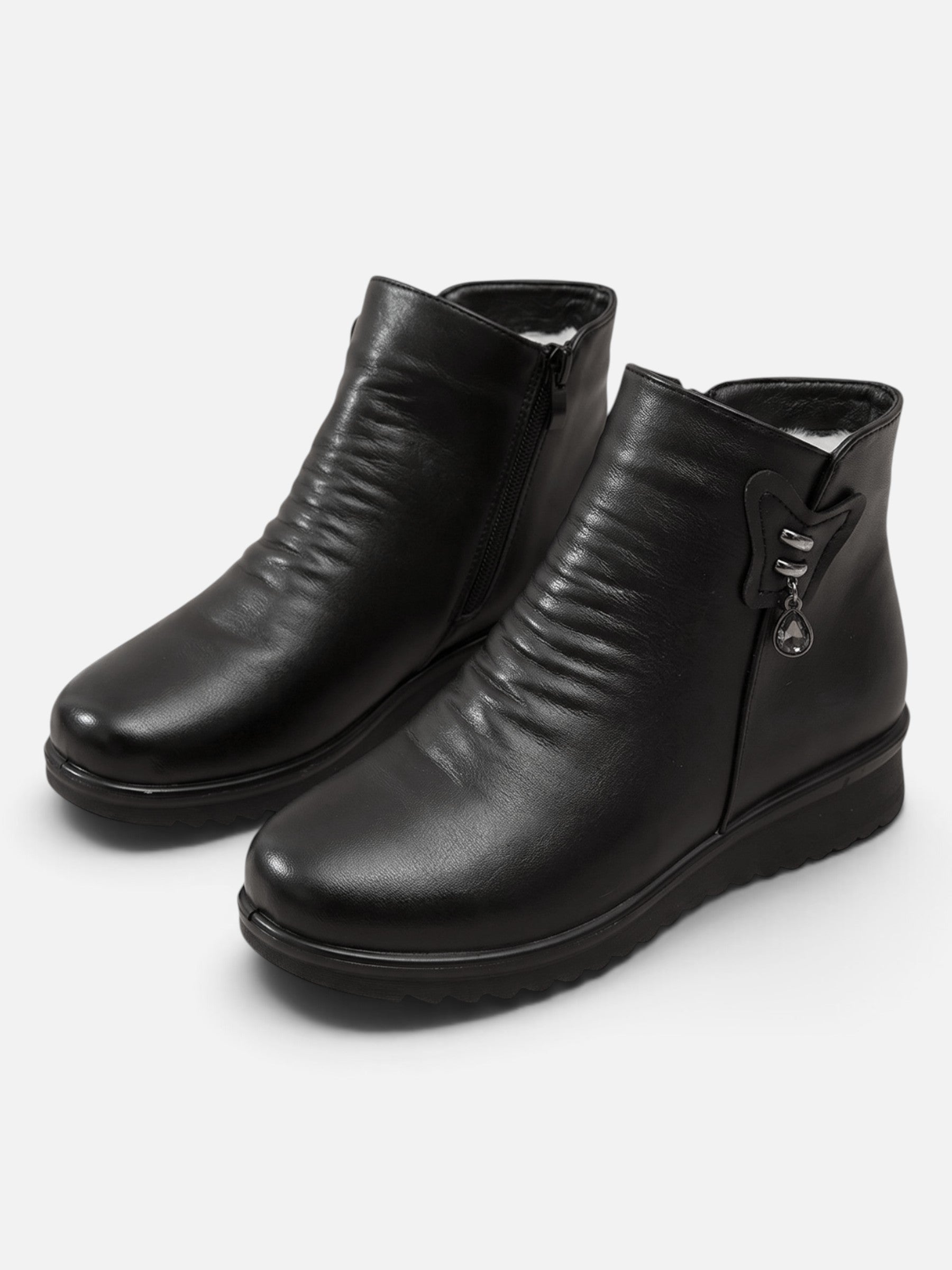 Bottines Femme Fourrées Zippées