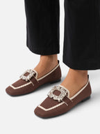 Mocassins Femme Boucle Strass