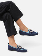 Mocassins Femme Boucle Strass