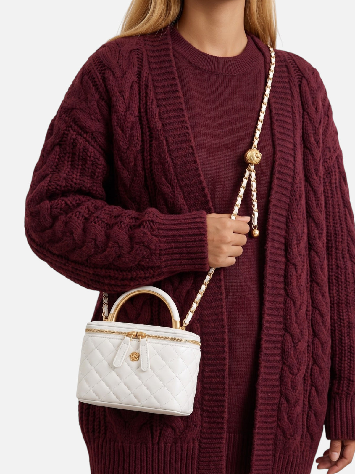 Sac Vanity Matelassé Femme Chaîne