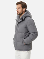 Men's Padded Fleece Lined Hooded Puffer Jacket