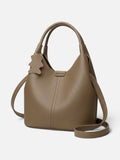 Women's Leather Look Charm Detail Hobo Bag