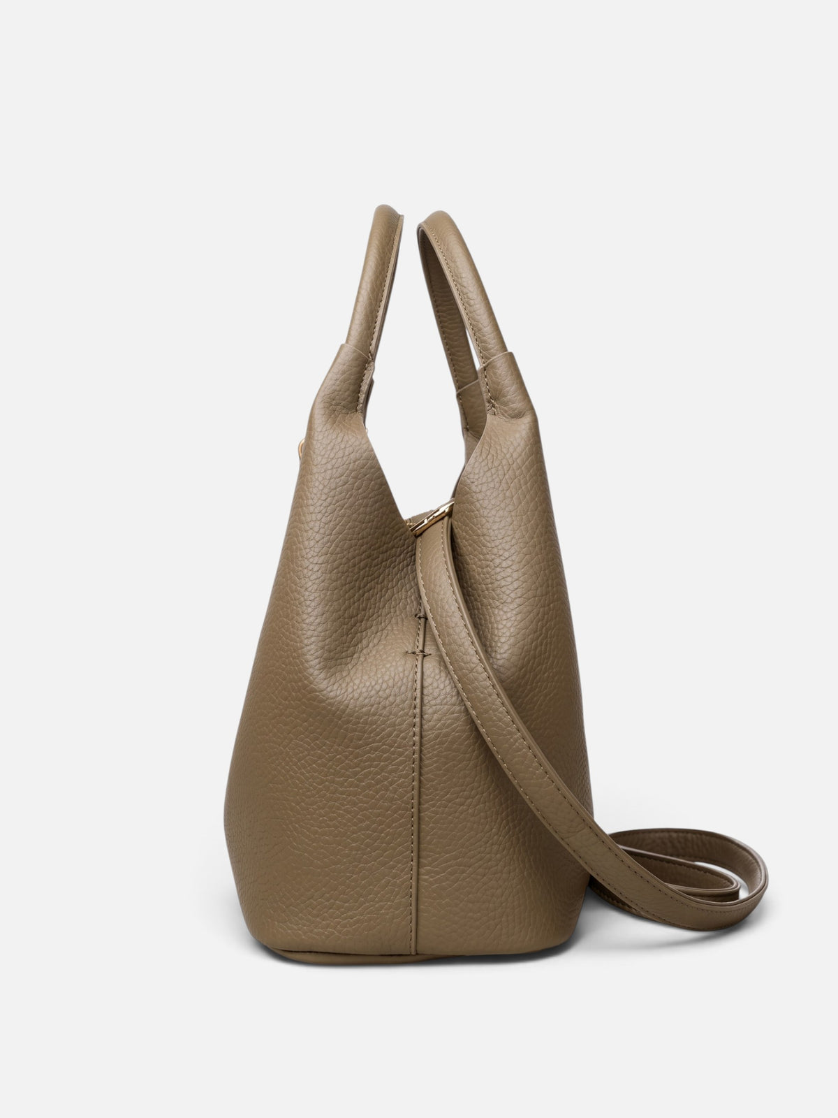 Women's Leather Look Charm Detail Hobo Bag