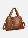 Sac Cabas Femme en Cuir à Anses Tressées