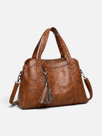 Sac Cabas Femme en Cuir à Anses Tressées