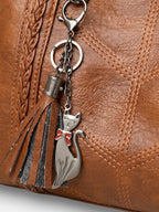 Sac Cabas Femme en Cuir à Anses Tressées