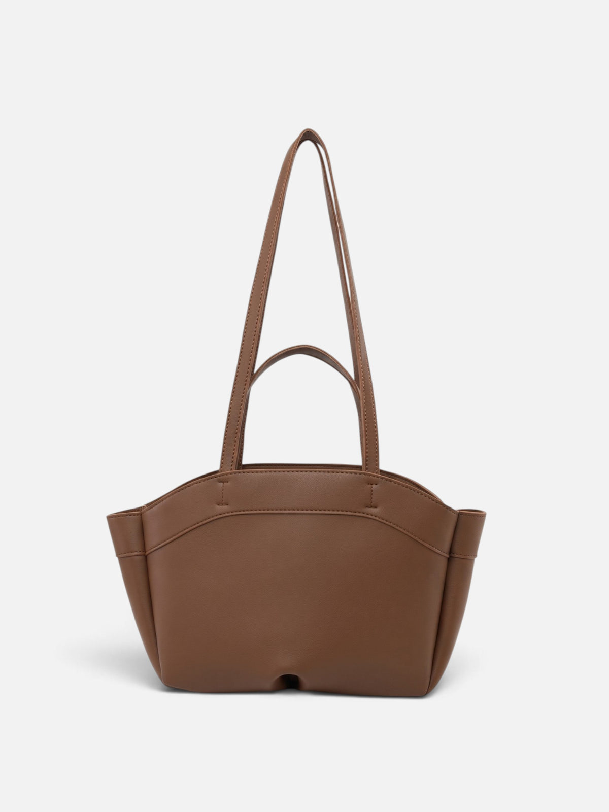 Sac Cabas Femme Simili Cuir Lisse Porté Épaule avec Pochette