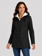 Parka Femme Imperméable à Capuche Fourrée