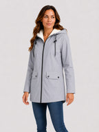 Parka Femme Imperméable à Capuche Fourrée