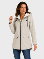 Parka Femme Imperméable à Capuche Fourrée