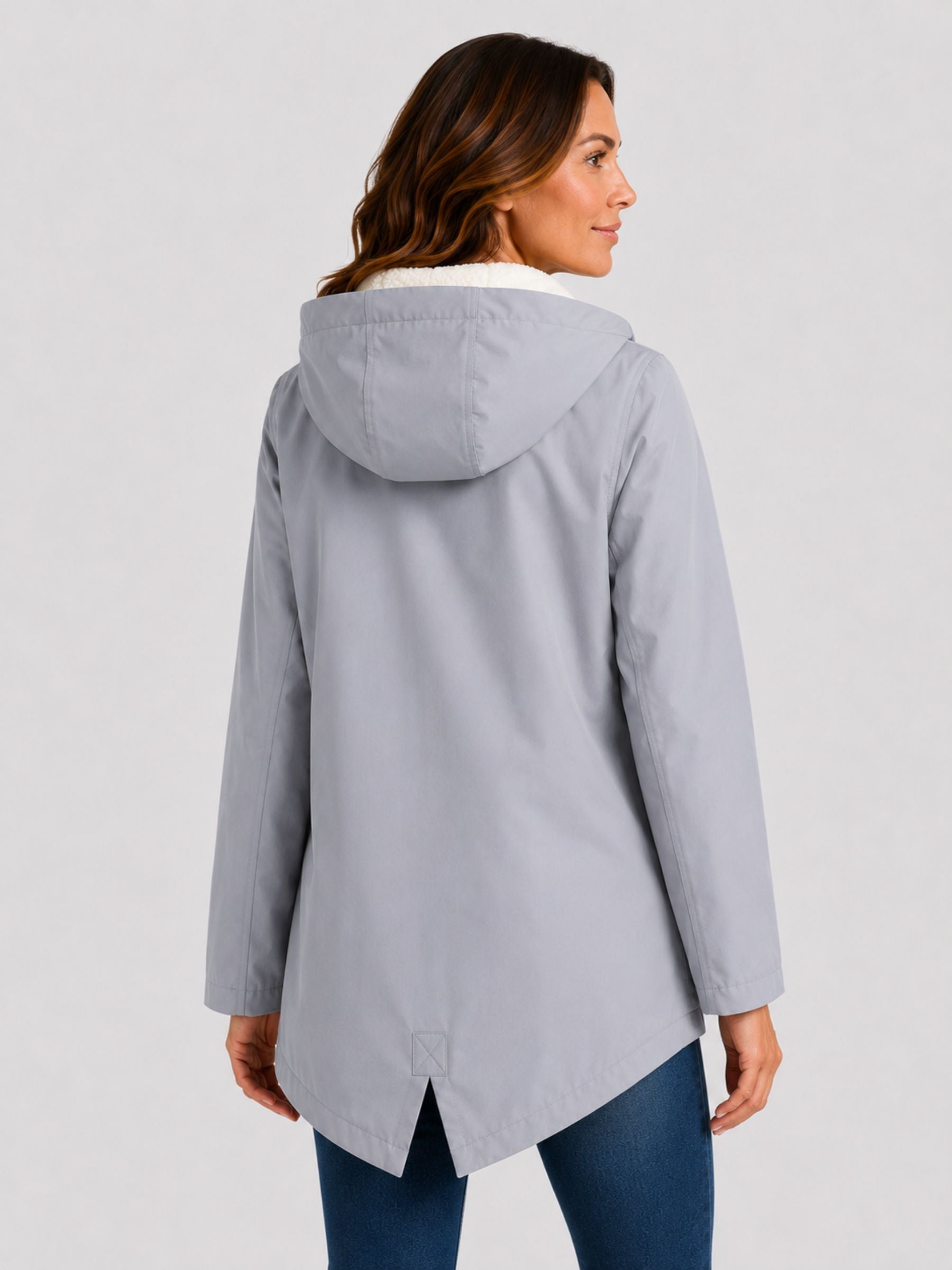 Parka Femme Imperméable à Capuche Fourrée