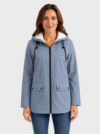 Parka Femme Imperméable à Capuche Fourrée