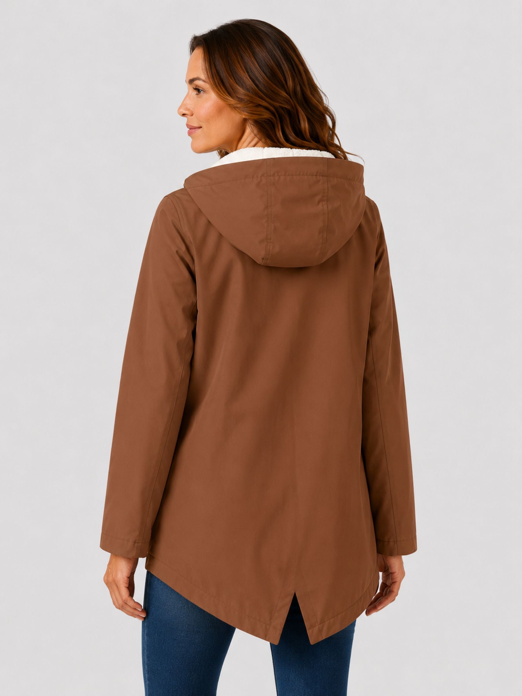 Parka Femme Imperméable à Capuche Fourrée