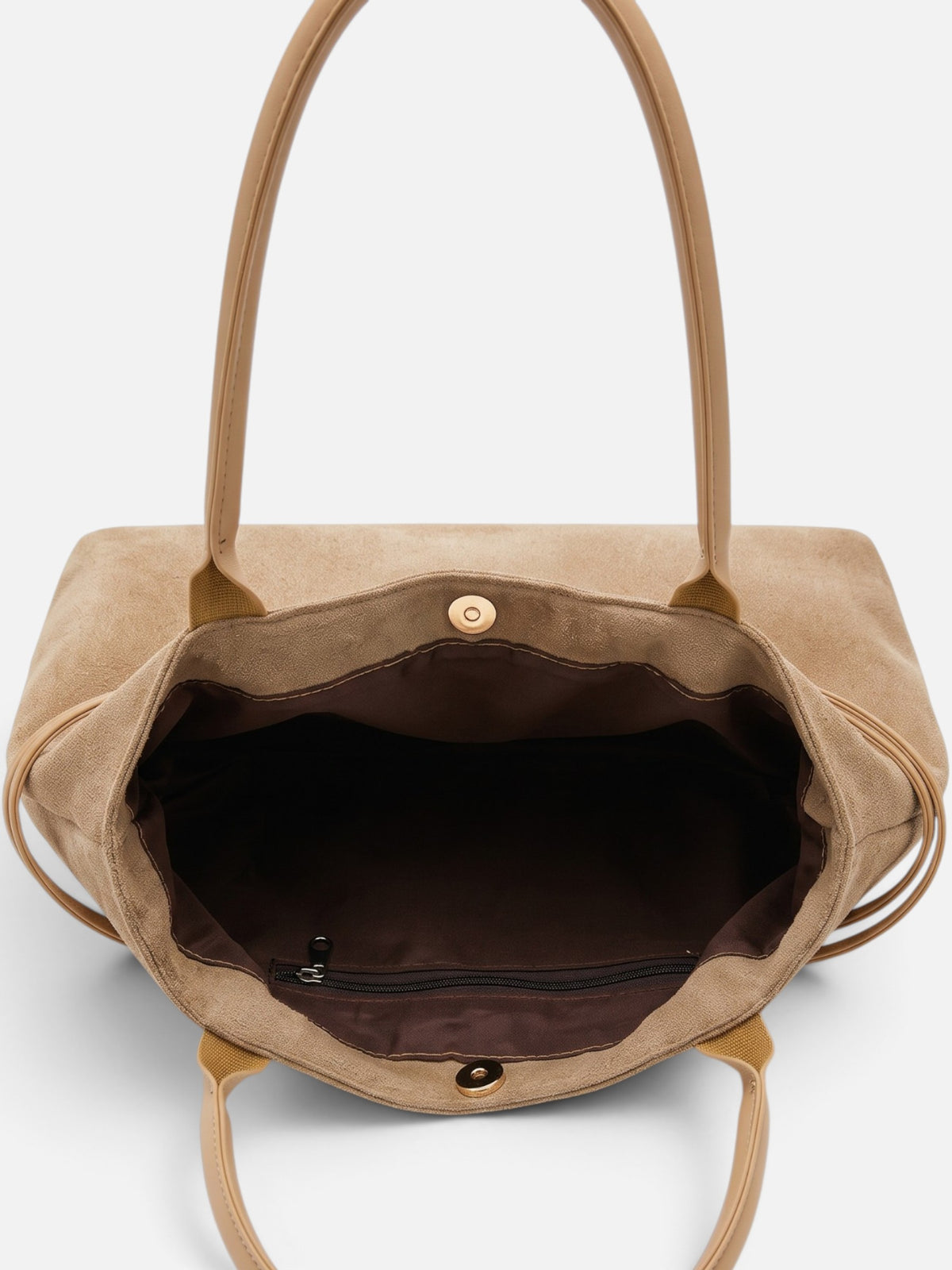 Sac Cabas Femme Effet Daim Ceinture Boucle