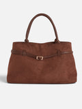 Sac Cabas Femme Effet Daim Ceinture Boucle