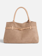 Sac Cabas Femme Effet Daim Ceinture Boucle