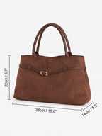 Sac Cabas Femme Effet Daim Ceinture Boucle