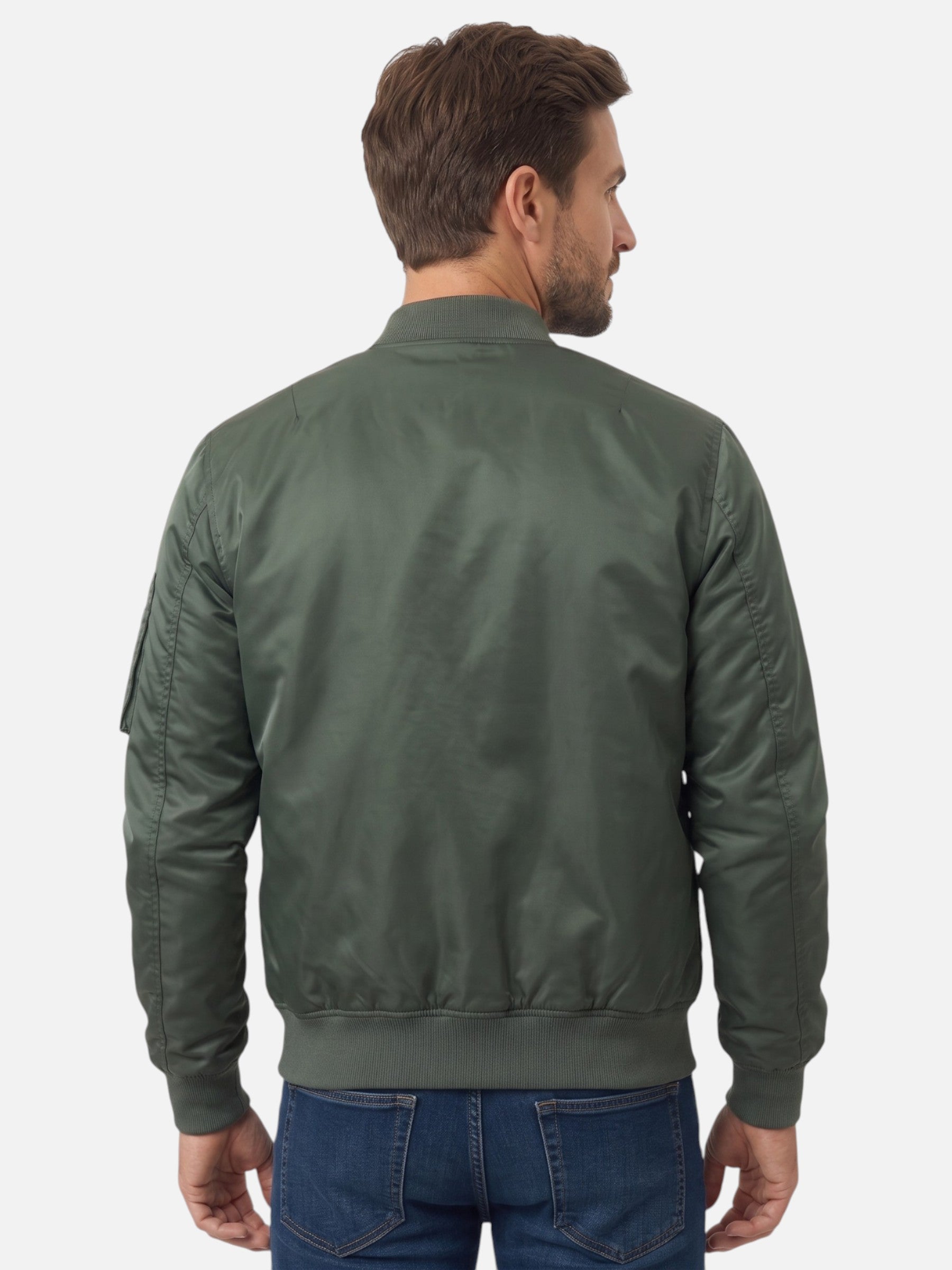 Men's Windbreaker Zip Bomber Jacket