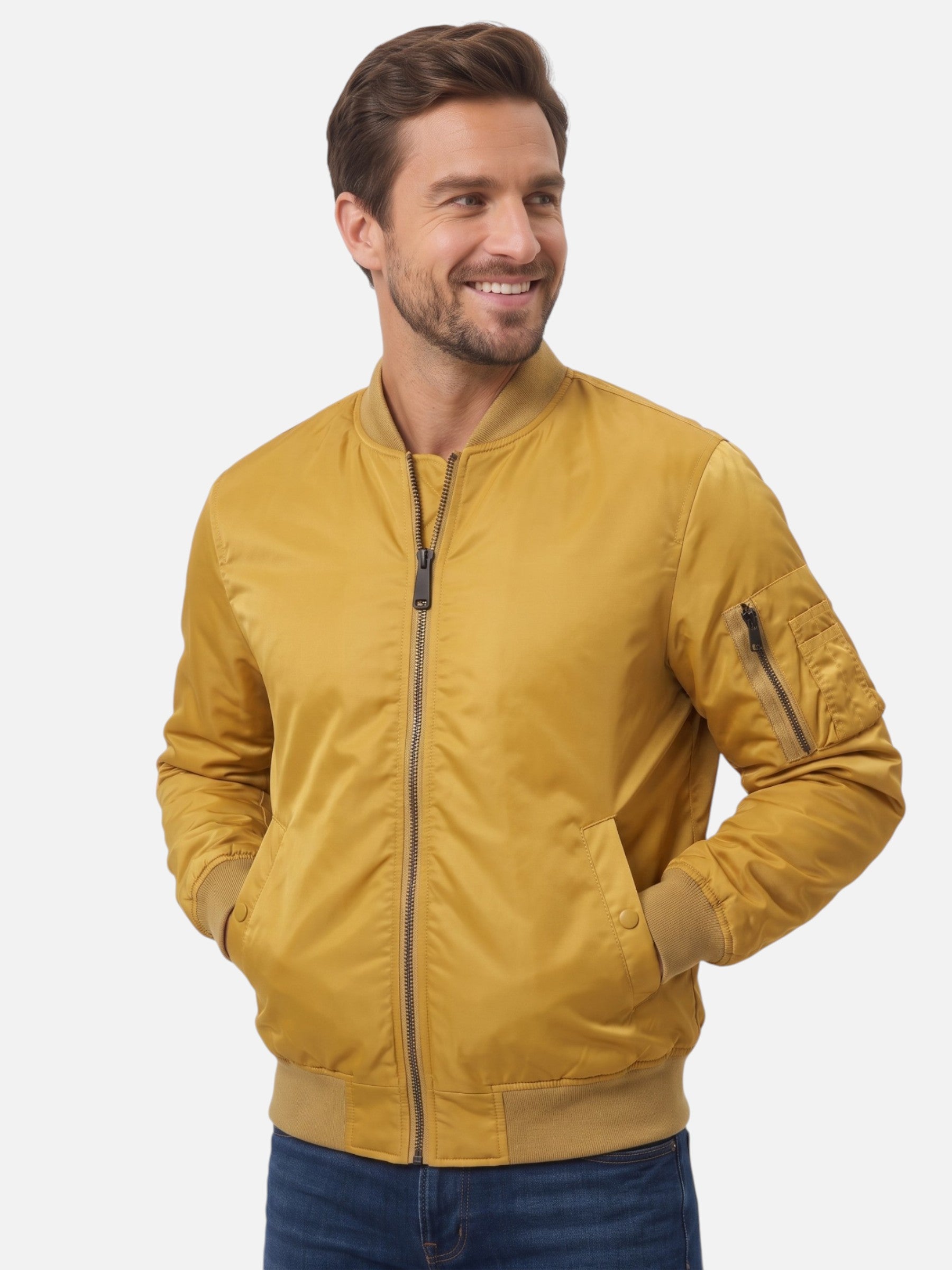 Men's Windbreaker Zip Bomber Jacket