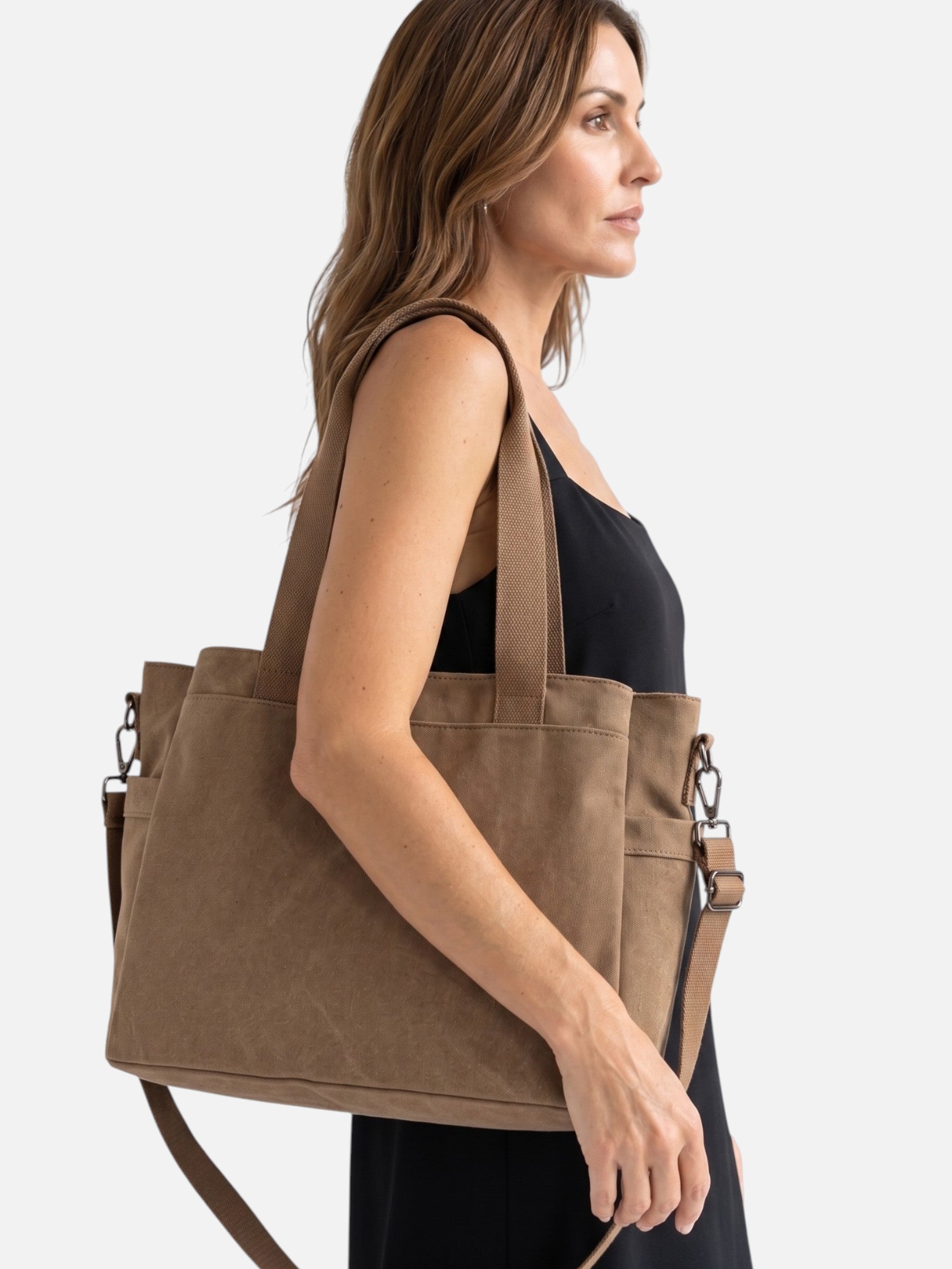Women's Canvas Crossbody Tote Bag