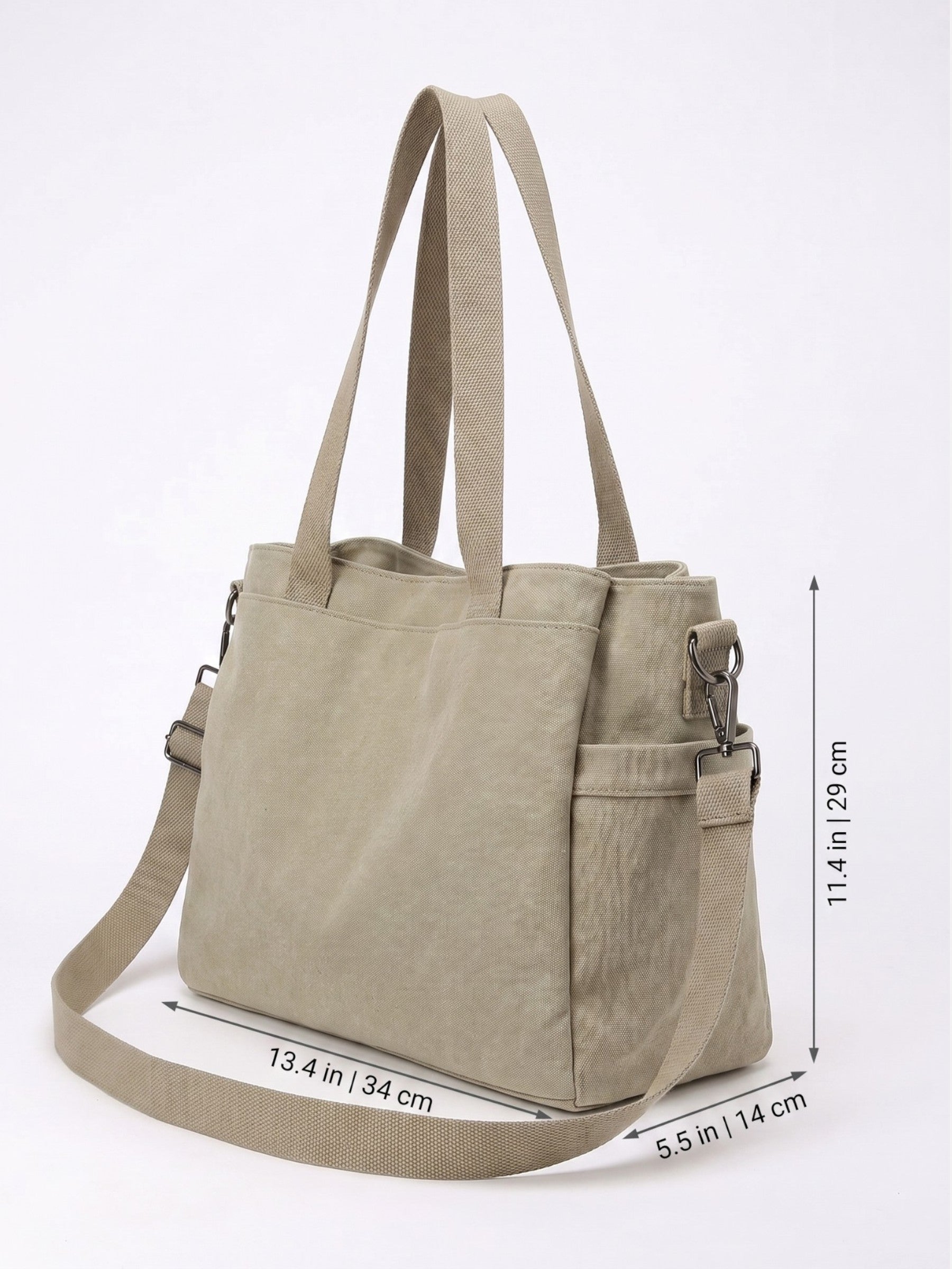 Women's Canvas Crossbody Tote Bag