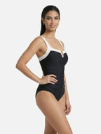 Maillot de bain une pièce femme bordures contrastées