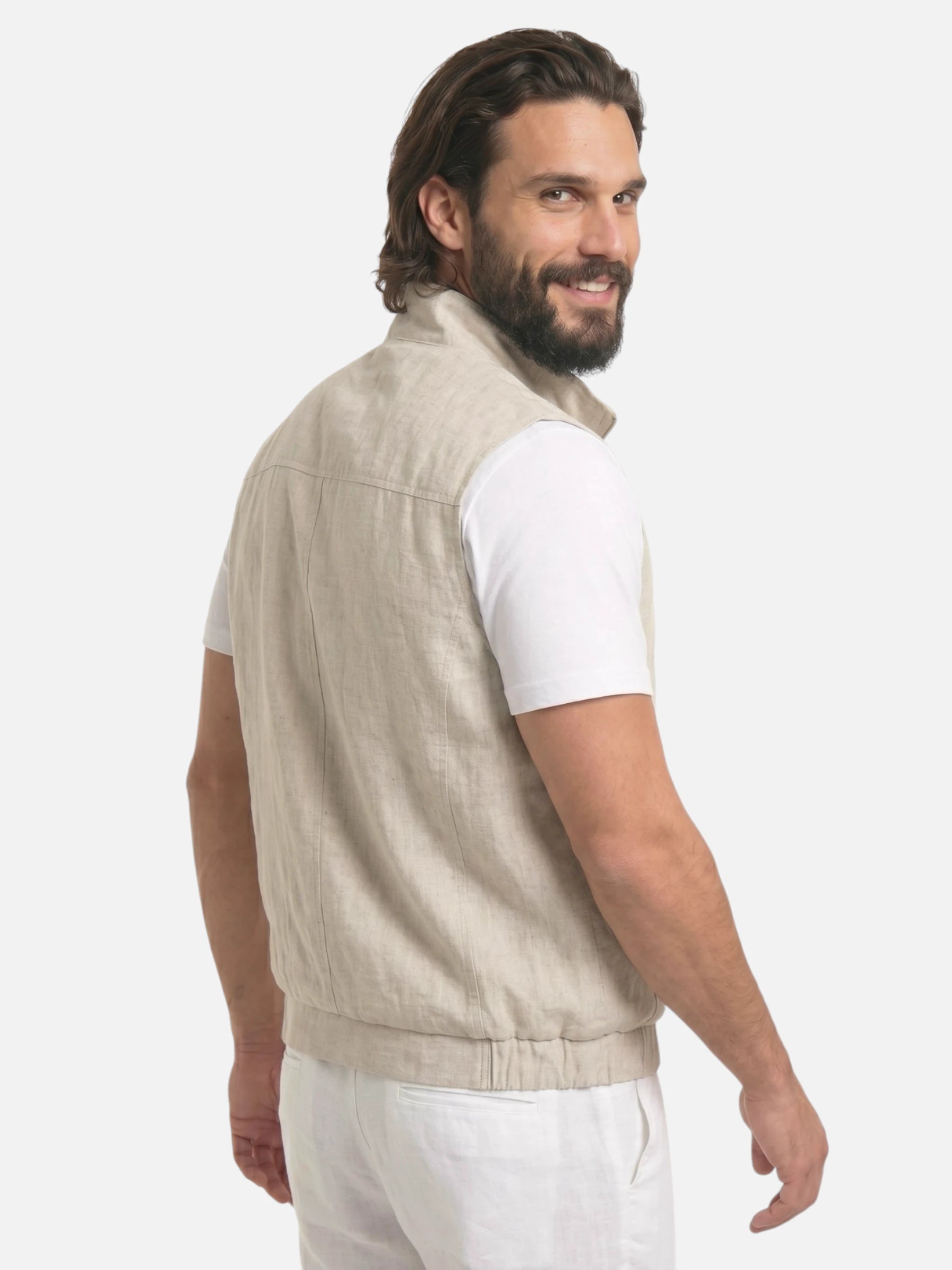 Gilet homme zippé col montant et poches latérales