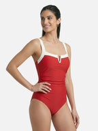 Maillot de bain une pièce femme bordures contrastées