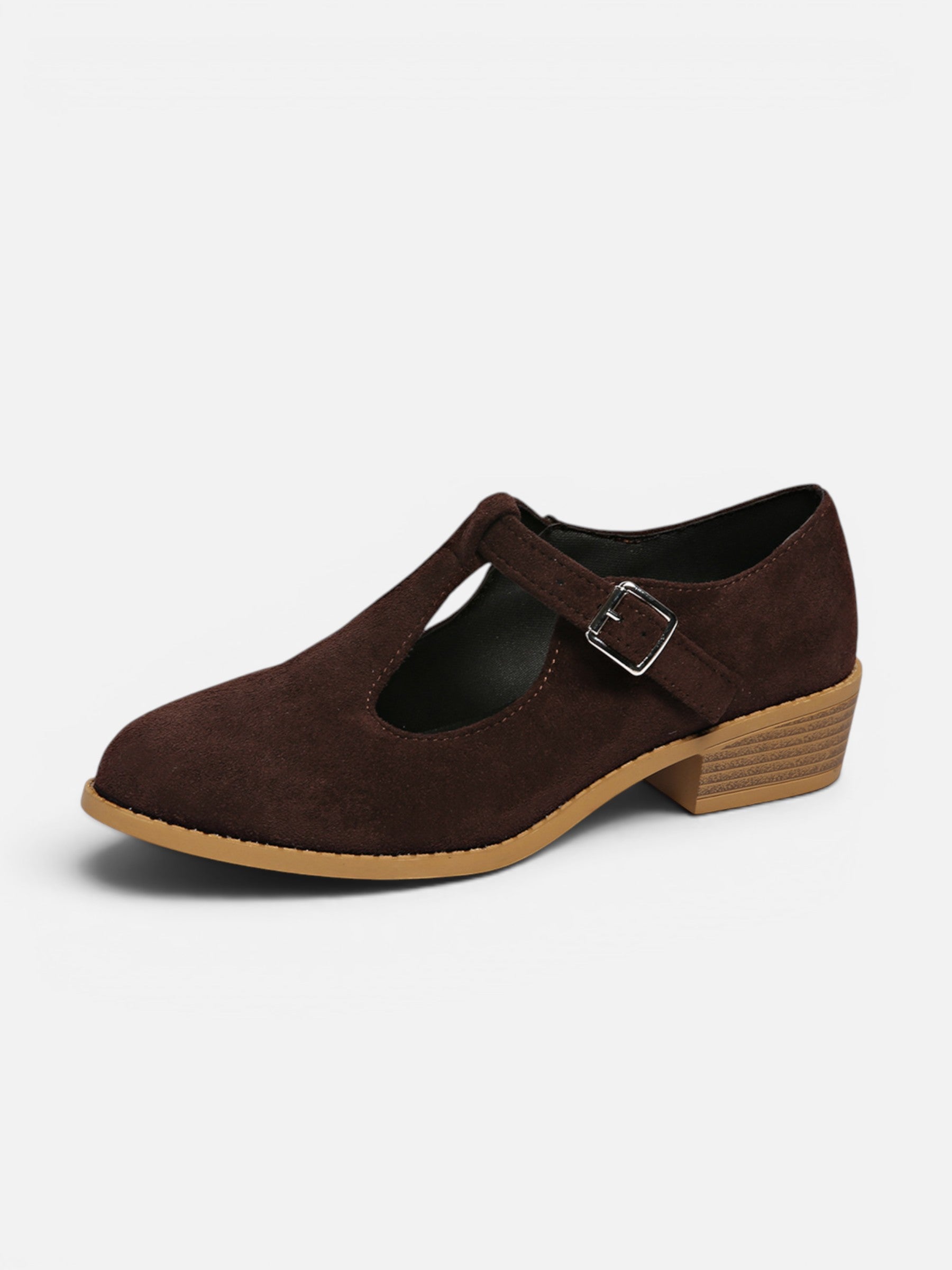 Chaussures Mary Jane femme à bride avec boucle et petit talon carré
