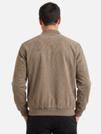 Blouson bomber effet suédine avec fermeture zippée pour homme