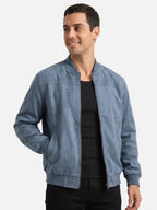 Blouson bomber effet suédine avec fermeture zippée pour homme