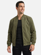 Blouson bomber effet suédine avec fermeture zippée pour homme