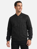 Blouson bomber effet suédine avec fermeture zippée pour homme