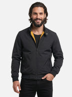 Blouson léger à fermeture zippée et col montant pour homme