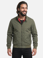 Blouson léger à fermeture zippée et col montant pour homme