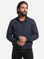 Blouson léger à fermeture zippée et col montant pour homme