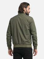 Blouson léger à fermeture zippée et col montant pour homme