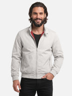 Blouson léger à fermeture zippée et col montant pour homme