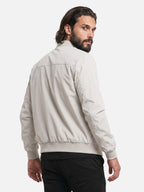 Blouson léger à fermeture zippée et col montant pour homme