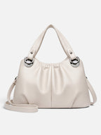 Women's Leather Look Ruched Shoulder Bag