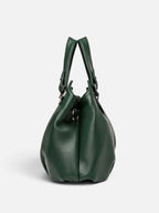 Women's Leather Look Ruched Shoulder Bag