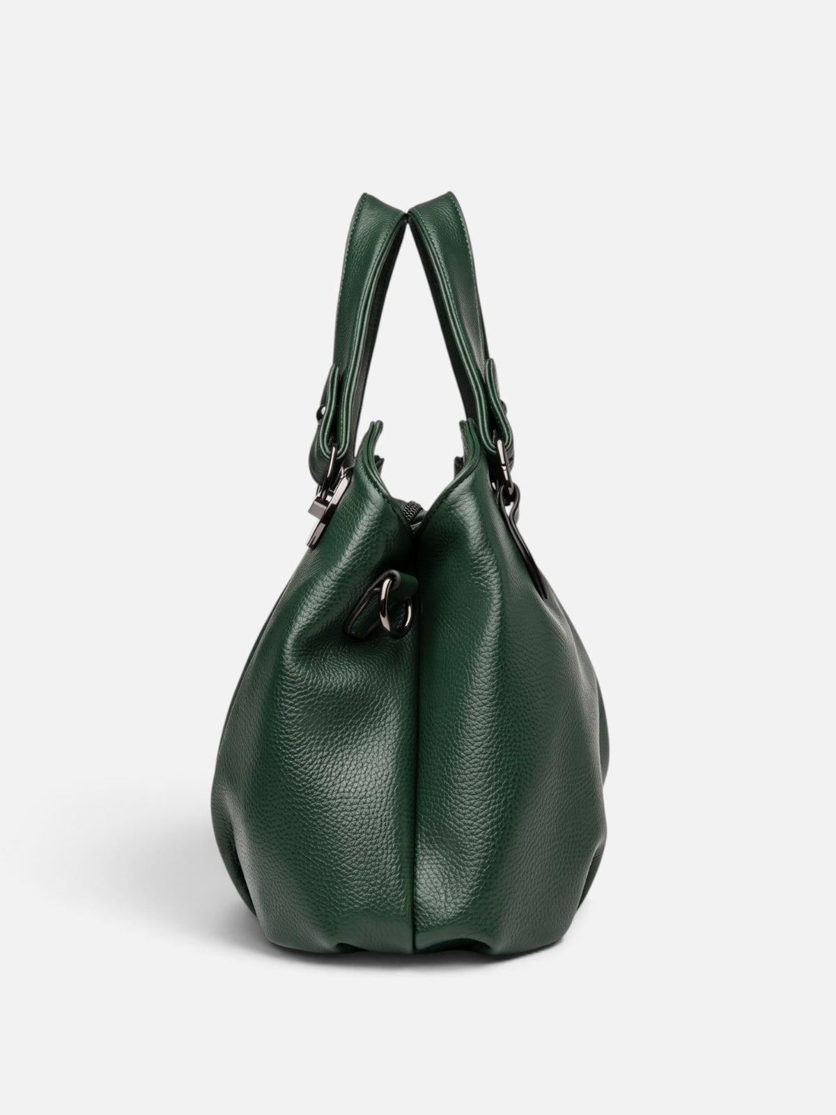 Women's Leather Look Ruched Shoulder Bag