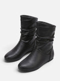 Bottes Femme Cuir Slouchy Mi-Mollet