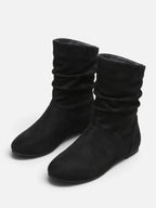Bottes Suédine Femme Slouchy Mi-Mollet