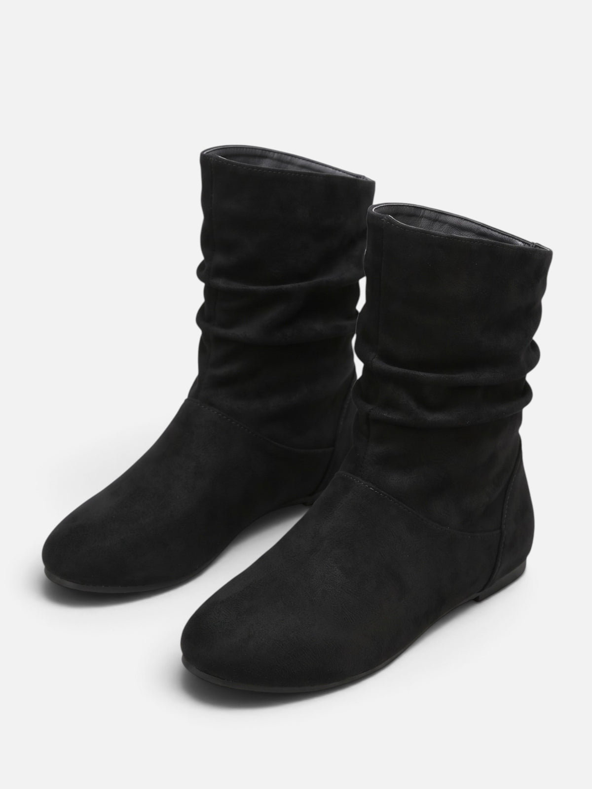 Bottes Suédine Femme Slouchy Mi-Mollet