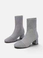 Bottines Chaussette Femme Talon Bloc