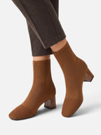 Bottines Chaussette Femme Talon Bloc