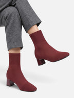 Bottines Chaussette Femme Talon Bloc